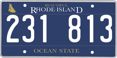 RI license plate 231813