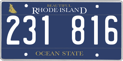 RI license plate 231816