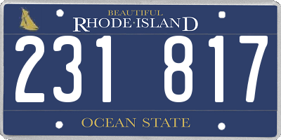 RI license plate 231817