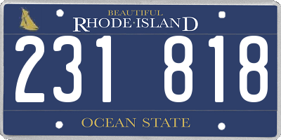 RI license plate 231818
