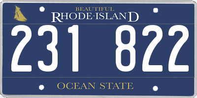 RI license plate 231822