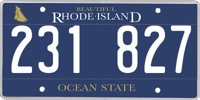RI license plate 231827