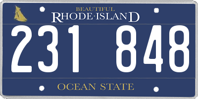 RI license plate 231848