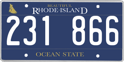 RI license plate 231866