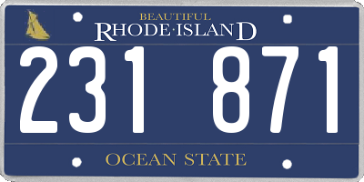 RI license plate 231871