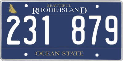RI license plate 231879