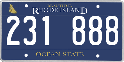 RI license plate 231888
