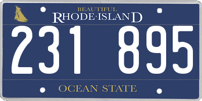 RI license plate 231895