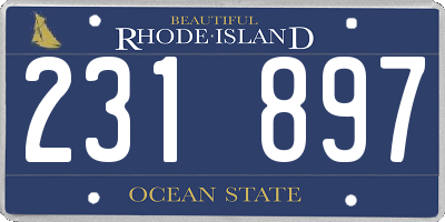 RI license plate 231897