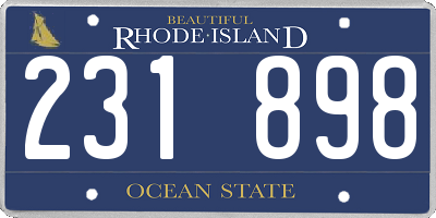 RI license plate 231898