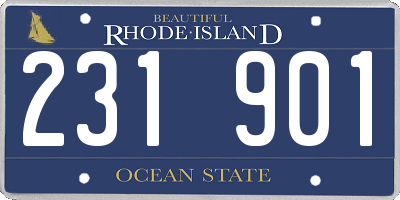RI license plate 231901