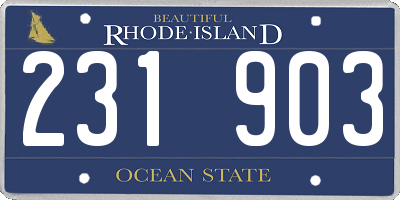 RI license plate 231903