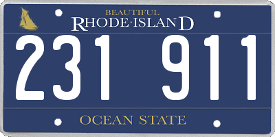 RI license plate 231911