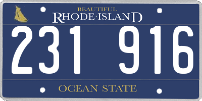 RI license plate 231916
