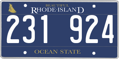 RI license plate 231924