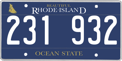RI license plate 231932
