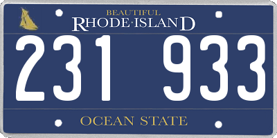 RI license plate 231933