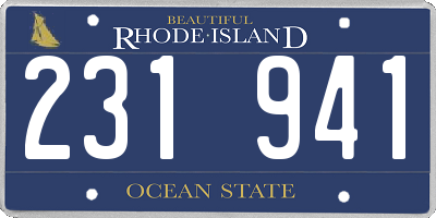 RI license plate 231941