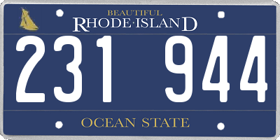 RI license plate 231944