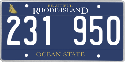 RI license plate 231950