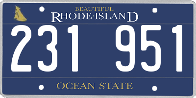 RI license plate 231951