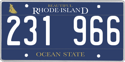 RI license plate 231966