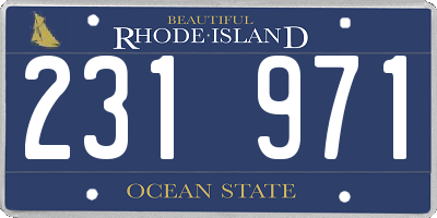 RI license plate 231971