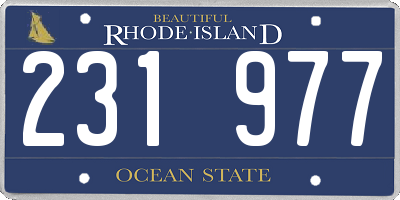 RI license plate 231977