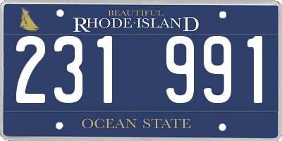 RI license plate 231991