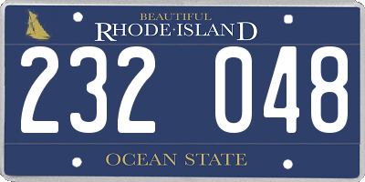 RI license plate 232048