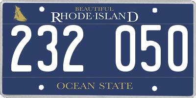 RI license plate 232050