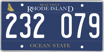 RI license plate 232079
