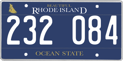 RI license plate 232084
