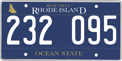 RI license plate 232095