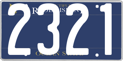 RI license plate 2321