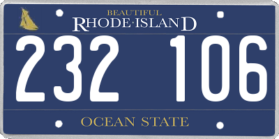 RI license plate 232106