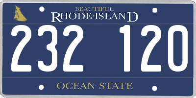 RI license plate 232120