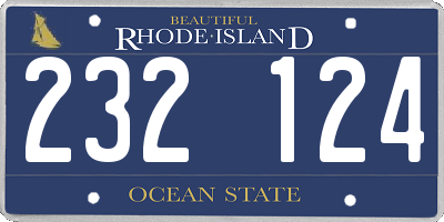 RI license plate 232124