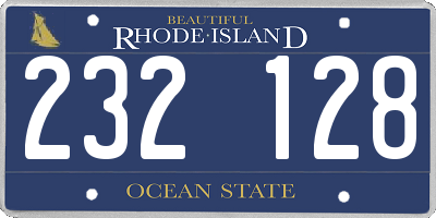 RI license plate 232128