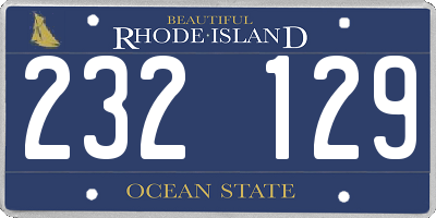 RI license plate 232129