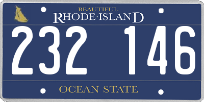 RI license plate 232146