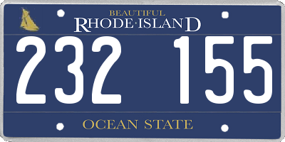 RI license plate 232155