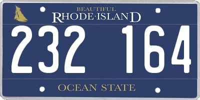 RI license plate 232164