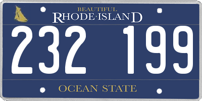 RI license plate 232199