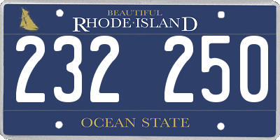 RI license plate 232250