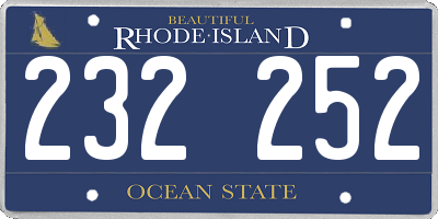 RI license plate 232252