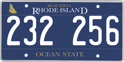 RI license plate 232256