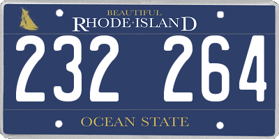 RI license plate 232264
