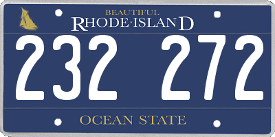RI license plate 232272