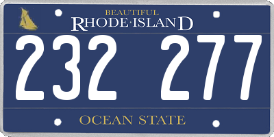 RI license plate 232277